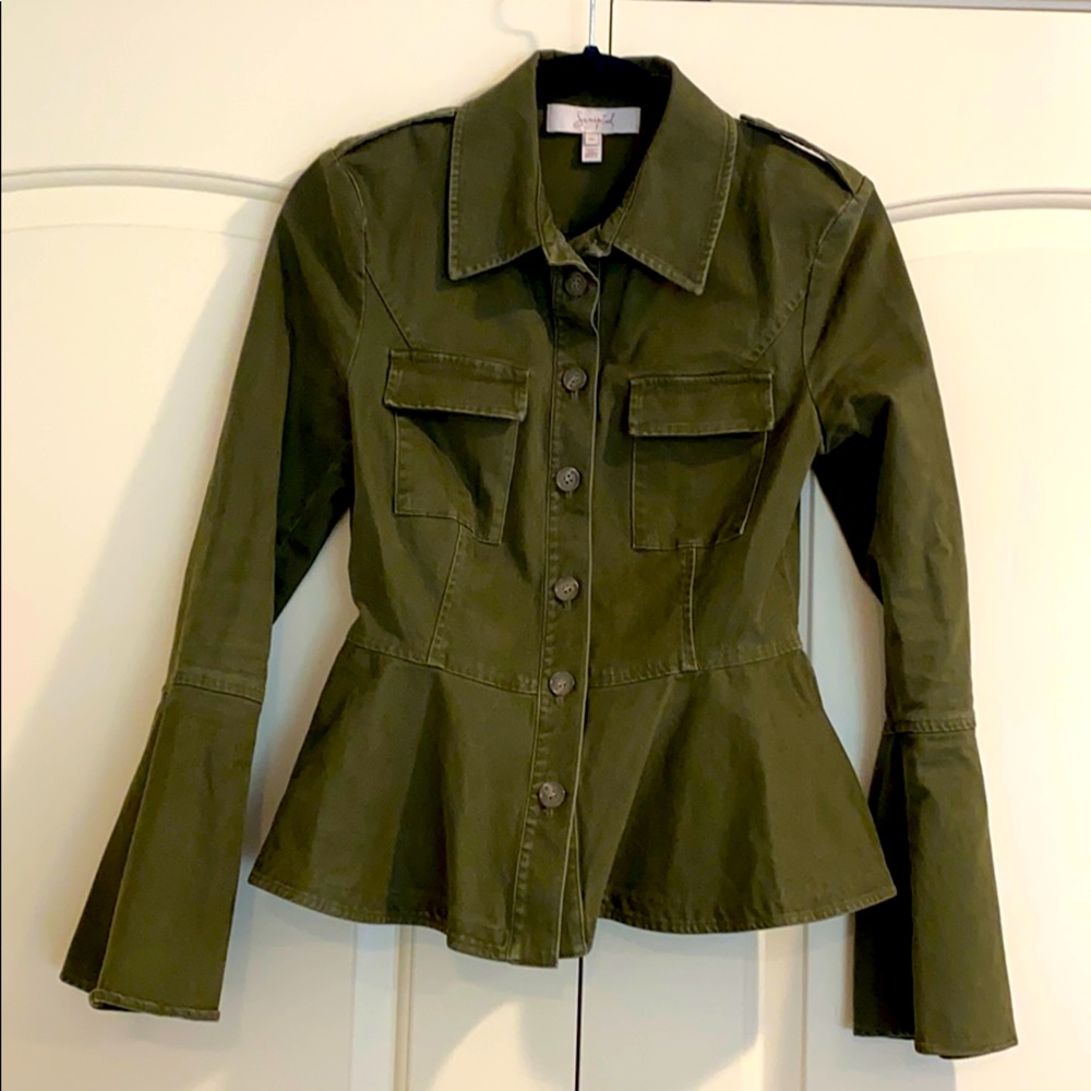 Scripted by Saks Fifth Avenue Peplum Shirt Jacket
